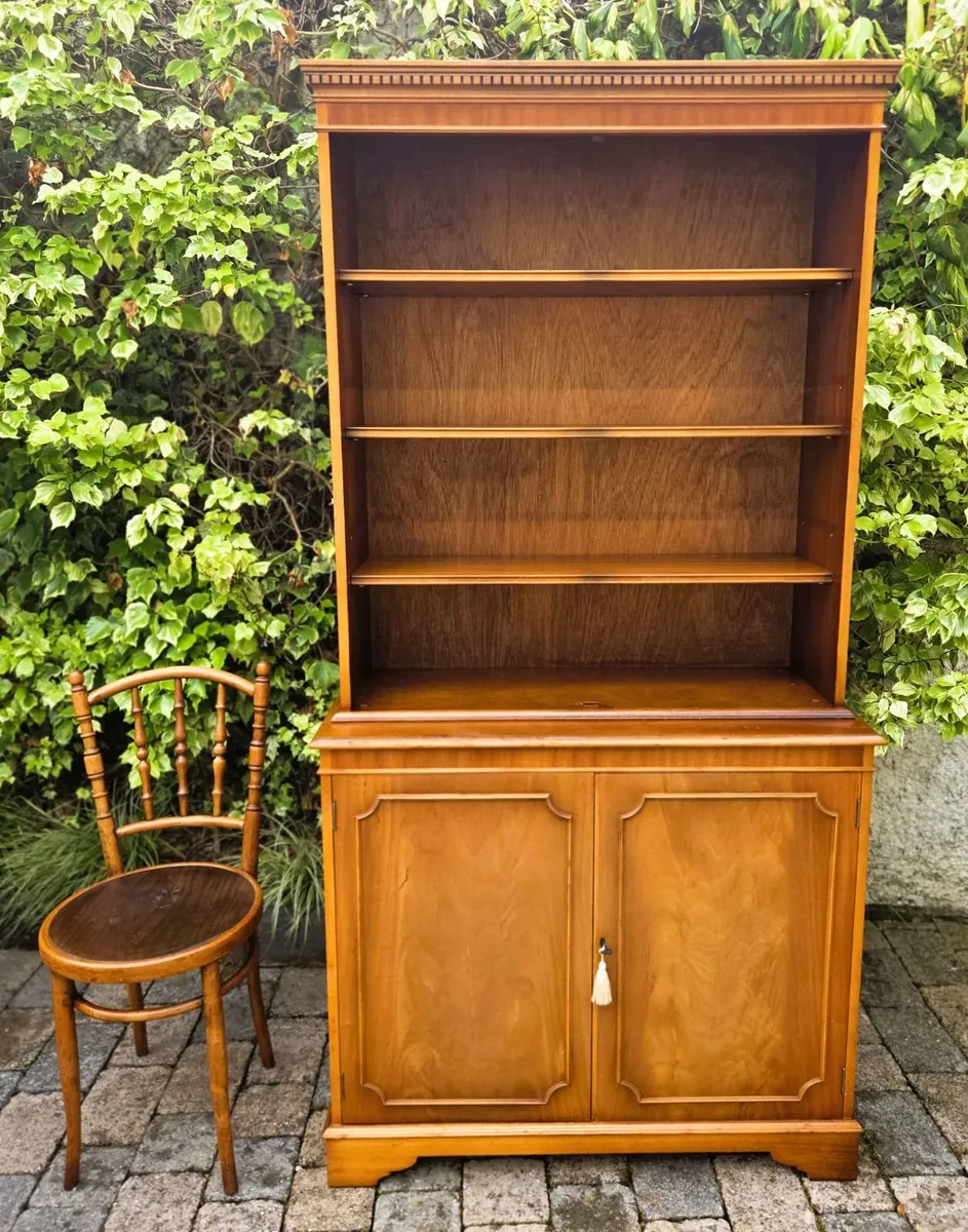 Vintage Walnut Open Bookcase - Image 4
