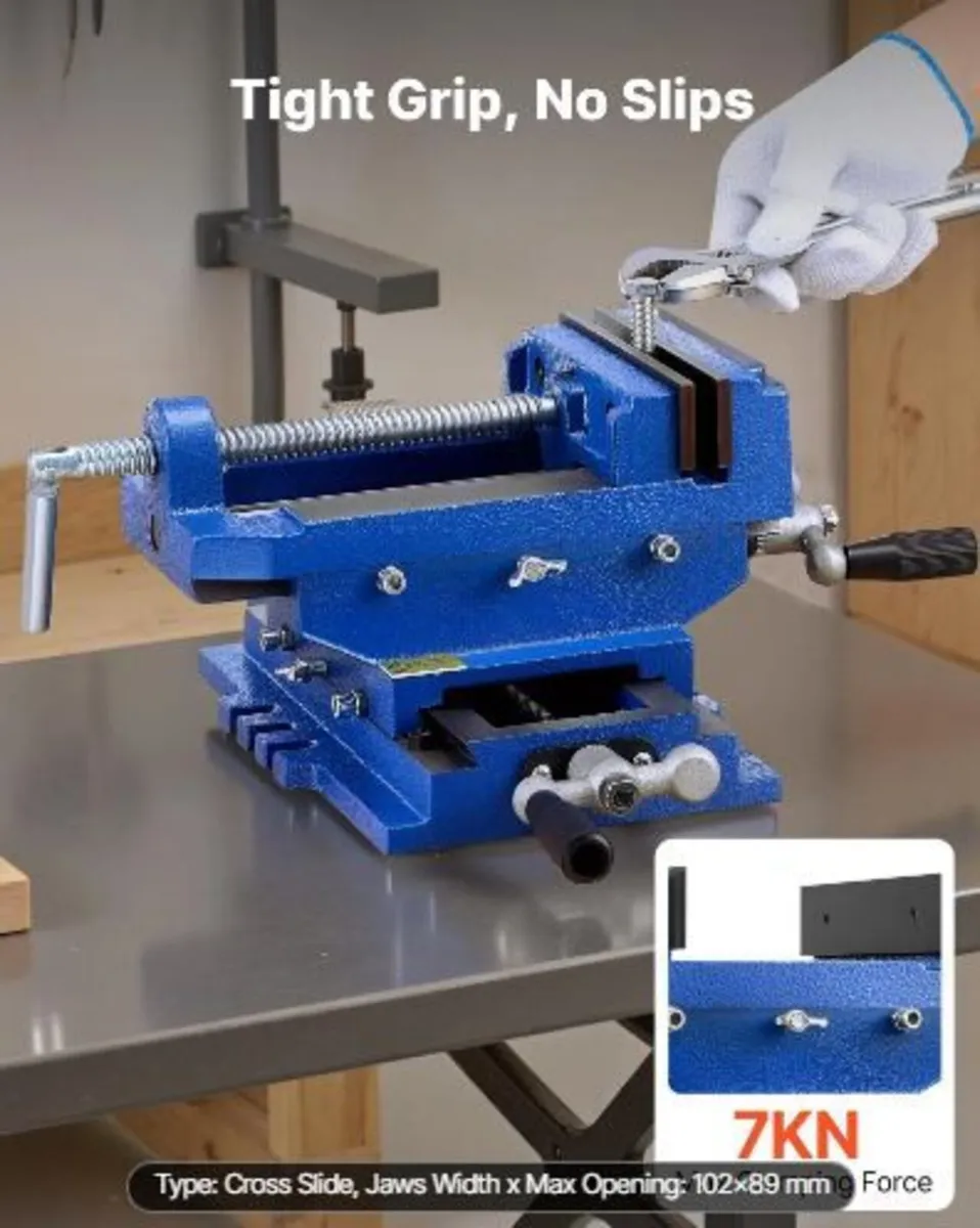 Cross Slide Drill Press Vise, 4 Inch - Image 2