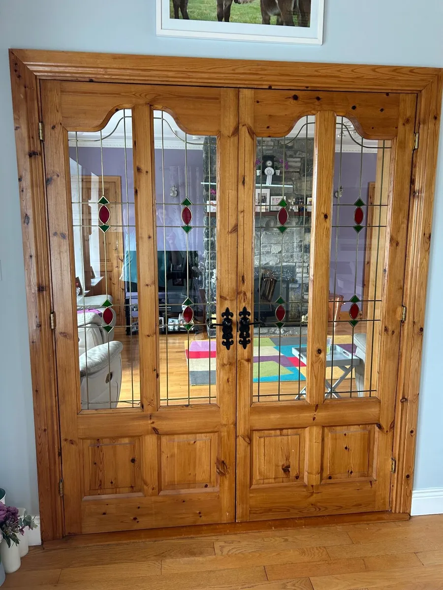 Red Deal Doors With Glass and plain - Image 4