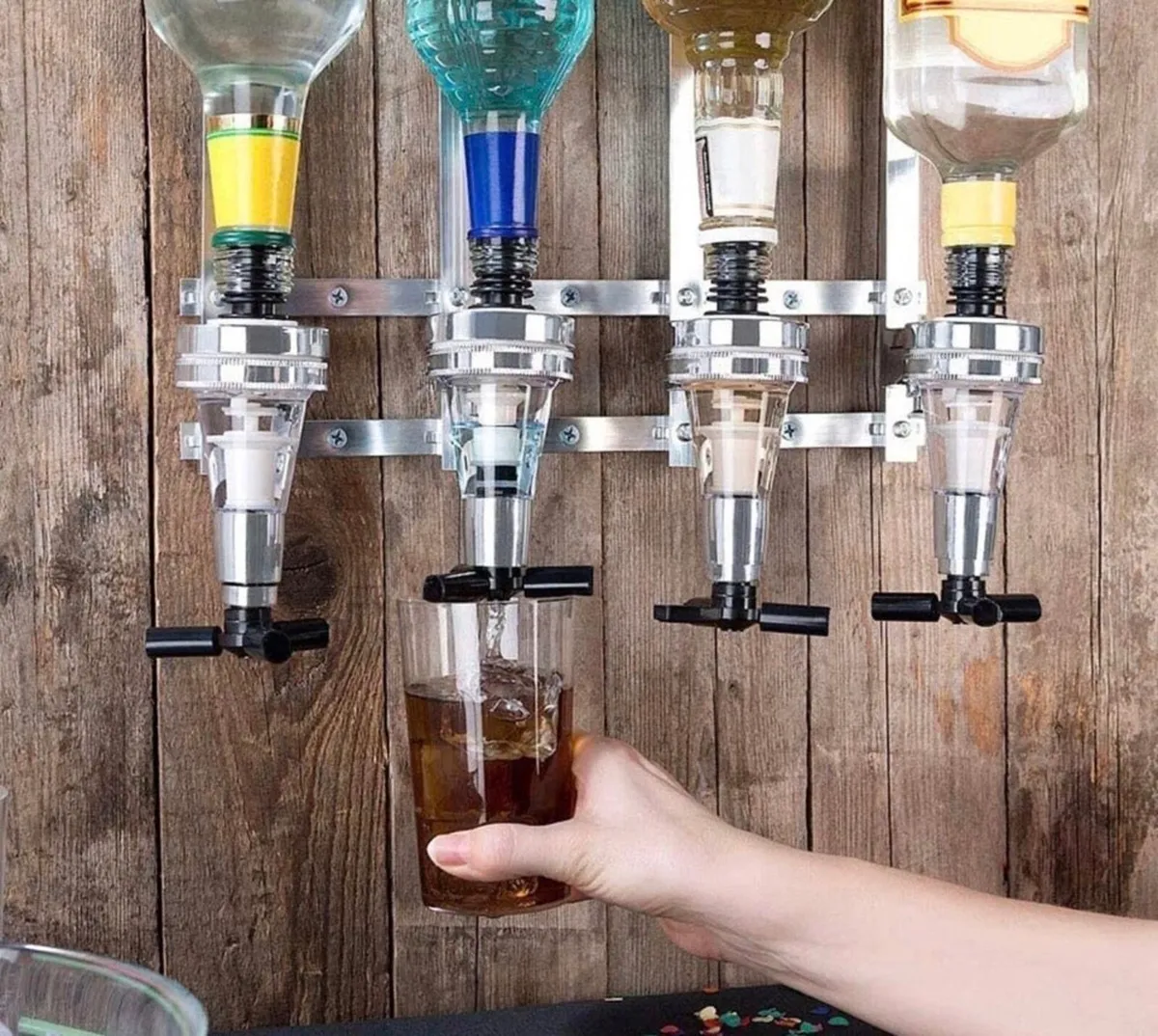 NEW 4 Bottle Wall Mounted Optic Dispenser - Image 2