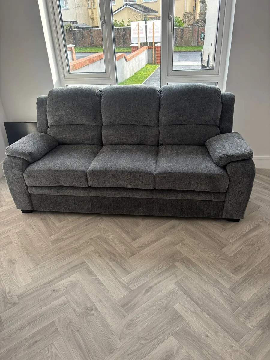 New 3+2 Grey Tora Fabric Sofa On Sale - Image 2