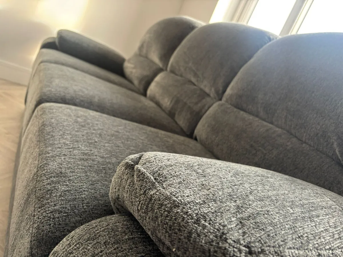 New 3+2 Grey Tora Fabric Sofa On Sale - Image 4