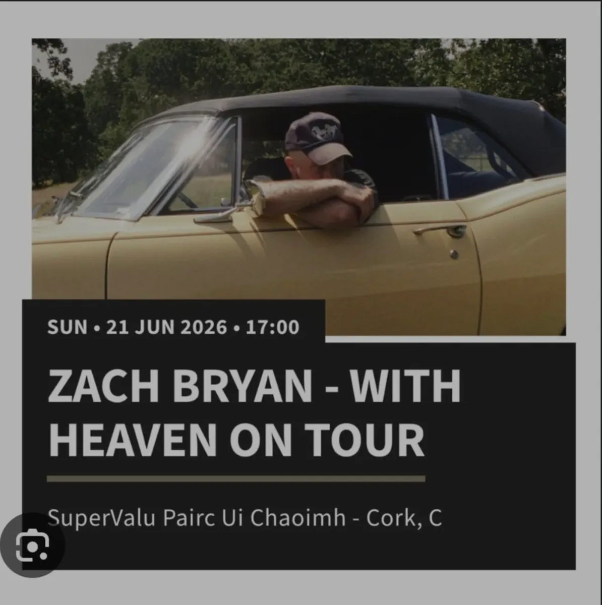Zach Bryan Gold Circle Tickets