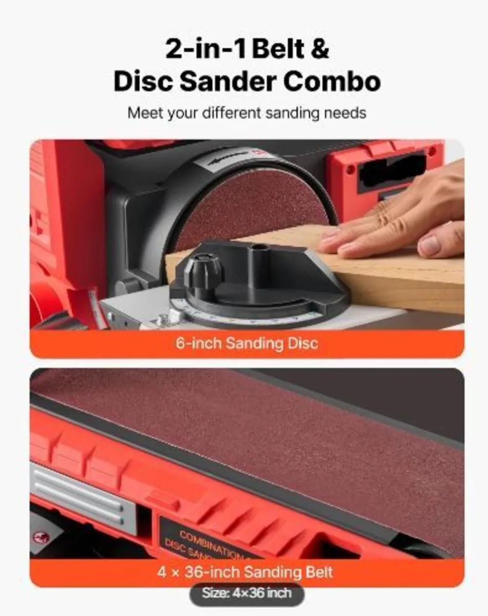 152.4mm Disc Sander & 101.6mm x 914.4mm Belt Sand - Image 2