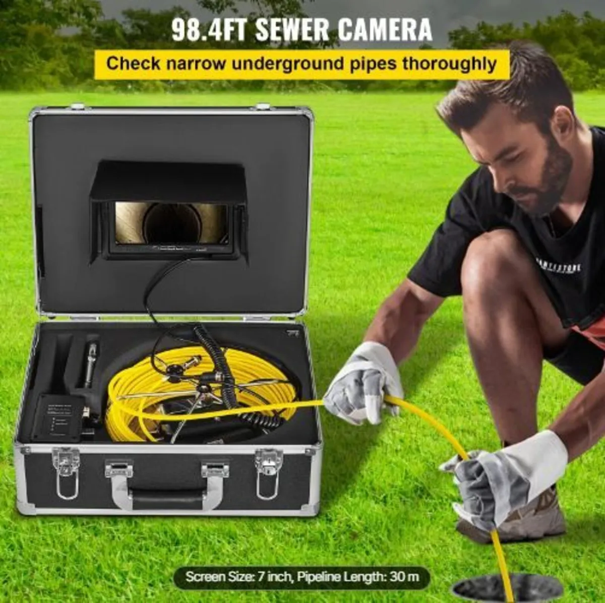 Sewer Camera, Pipe Inspection Camera 30M - Image 3