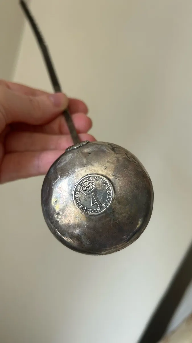 Georgian silver toddy/punch ladle - Image 1