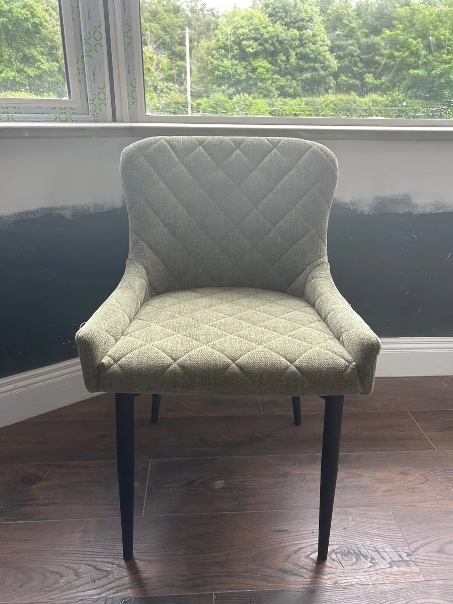 4 Green Kitchen Chairs - Image 2