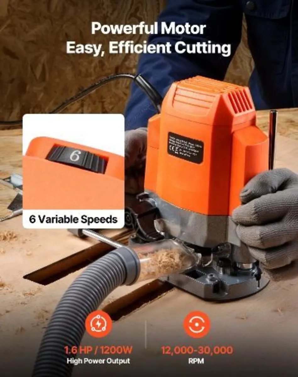 Wood Router, 1.6 HP 1200W - Image 2