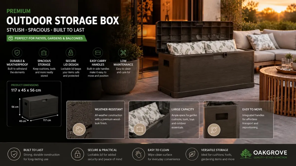 Premium Outdoor Storage Box Free Delivery - Image 1
