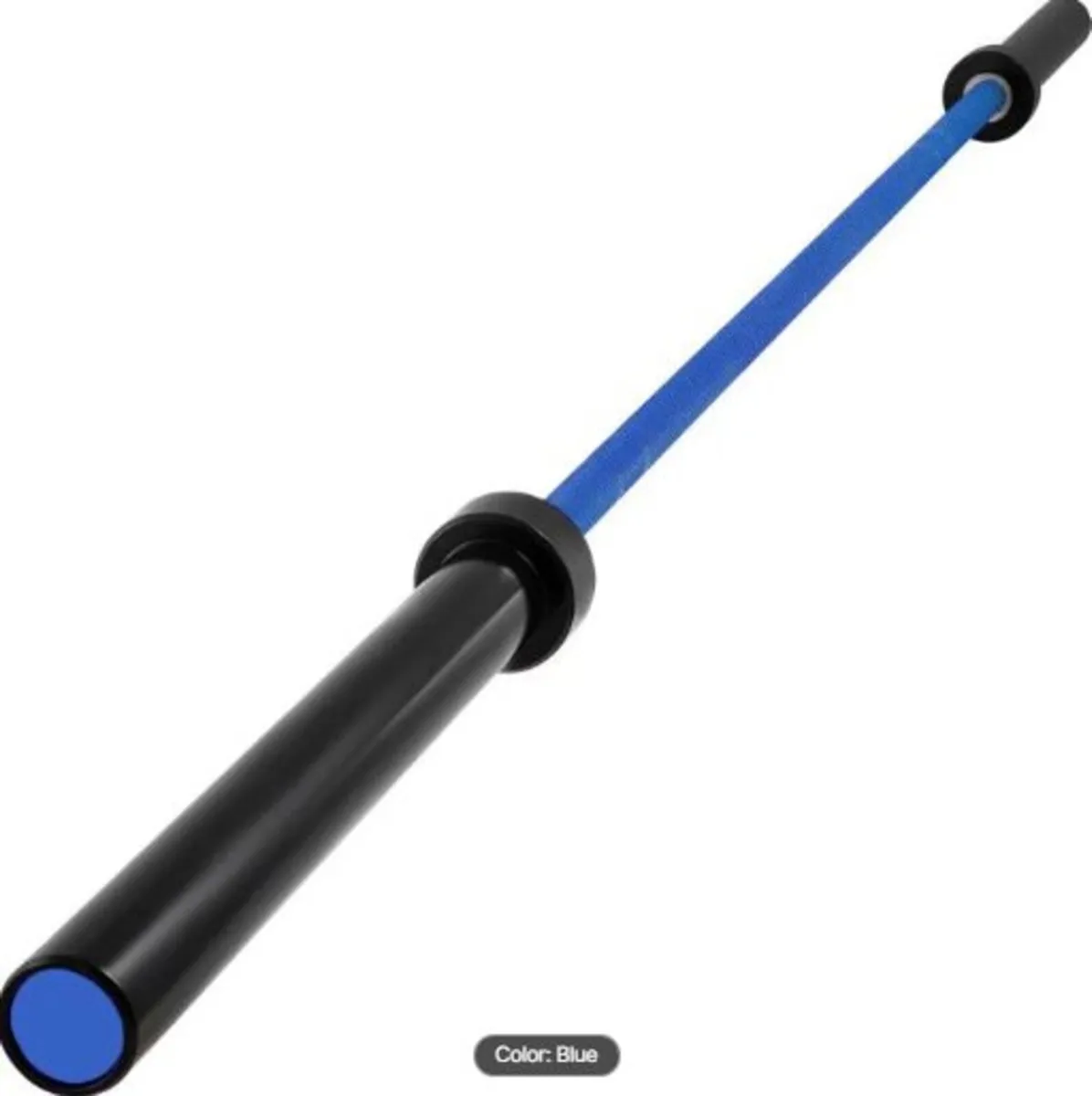 2m Barbell Blue 15KG Weight Lifting Bar - Image 1