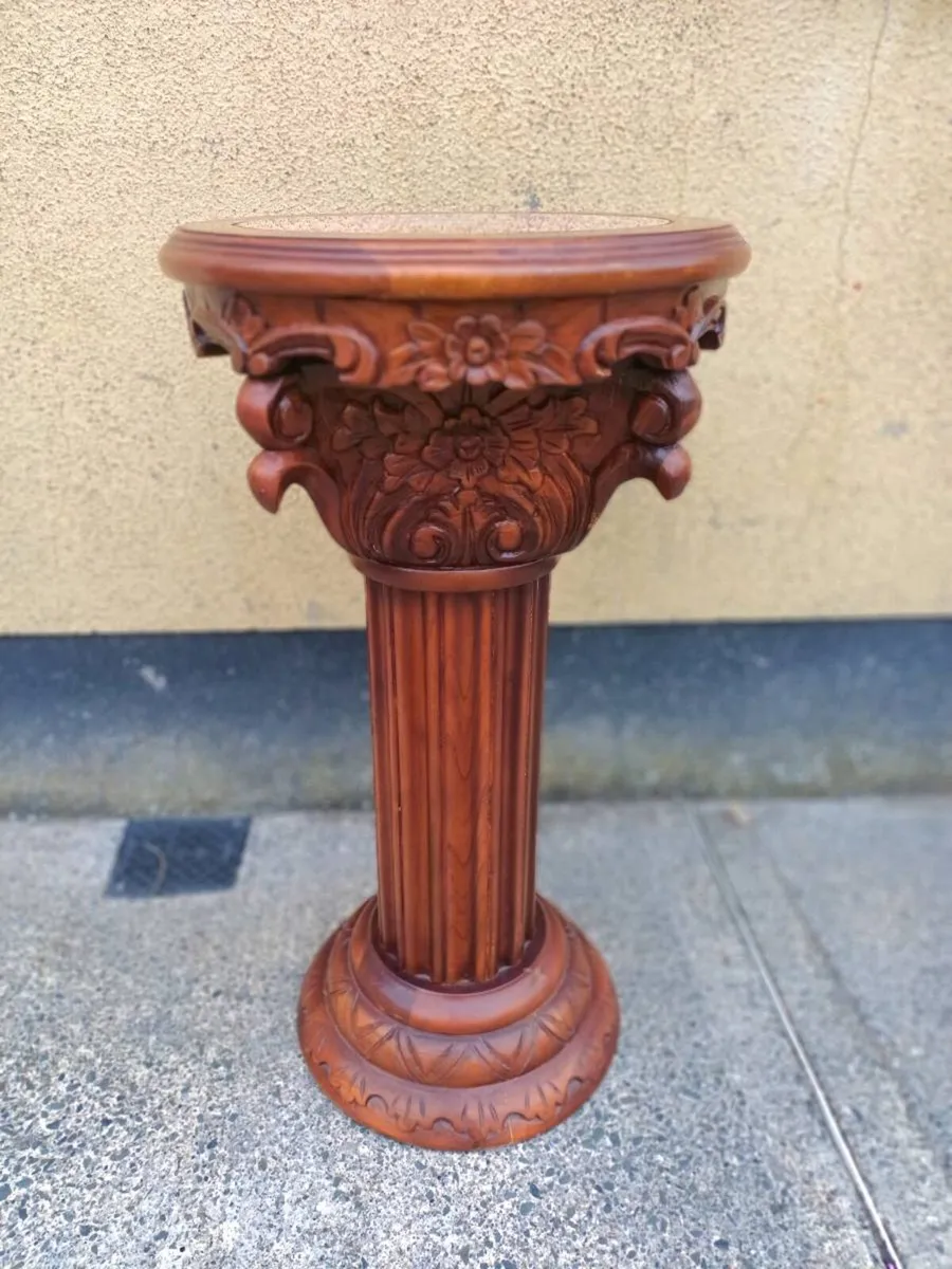 Vintage Corinthian Column Pedestal Stand - Image 2
