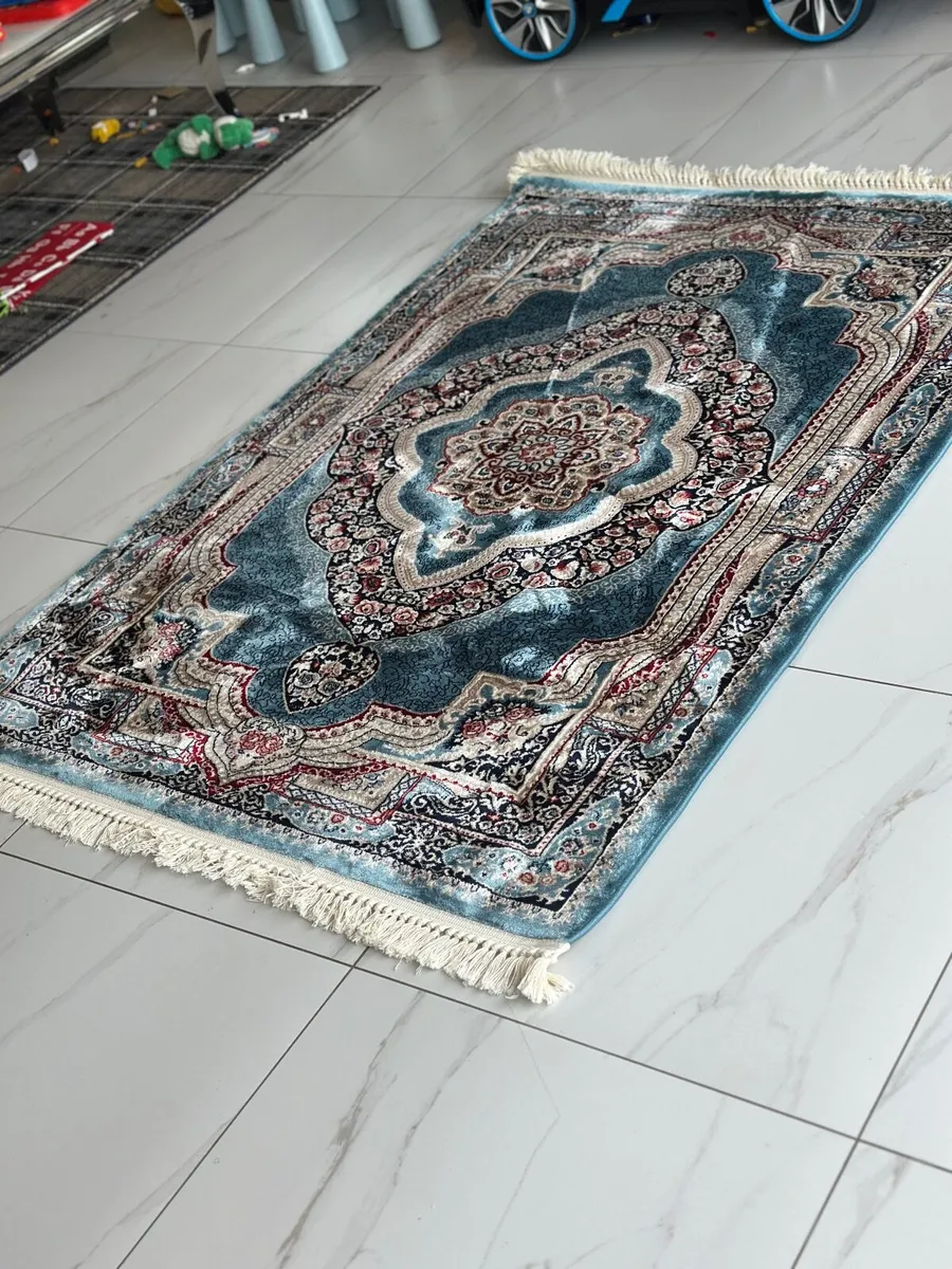 Persian-Style Rug, Blue, Brand New Unused - Image 1