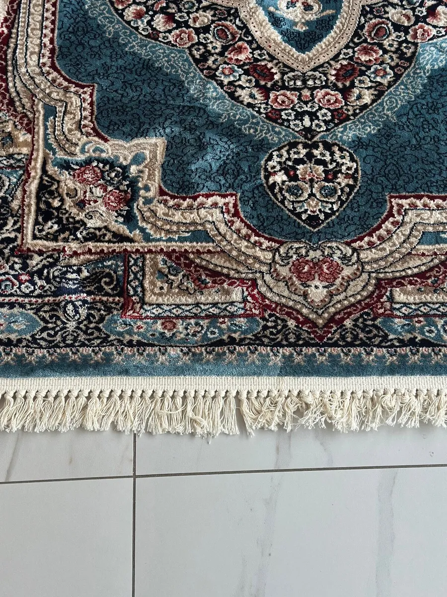 Persian-Style Rug, Blue, Brand New Unused - Image 4