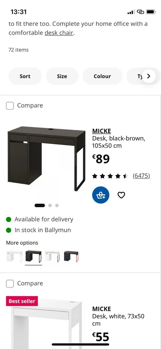 ikea study desk like new (2 months old) - Image 2