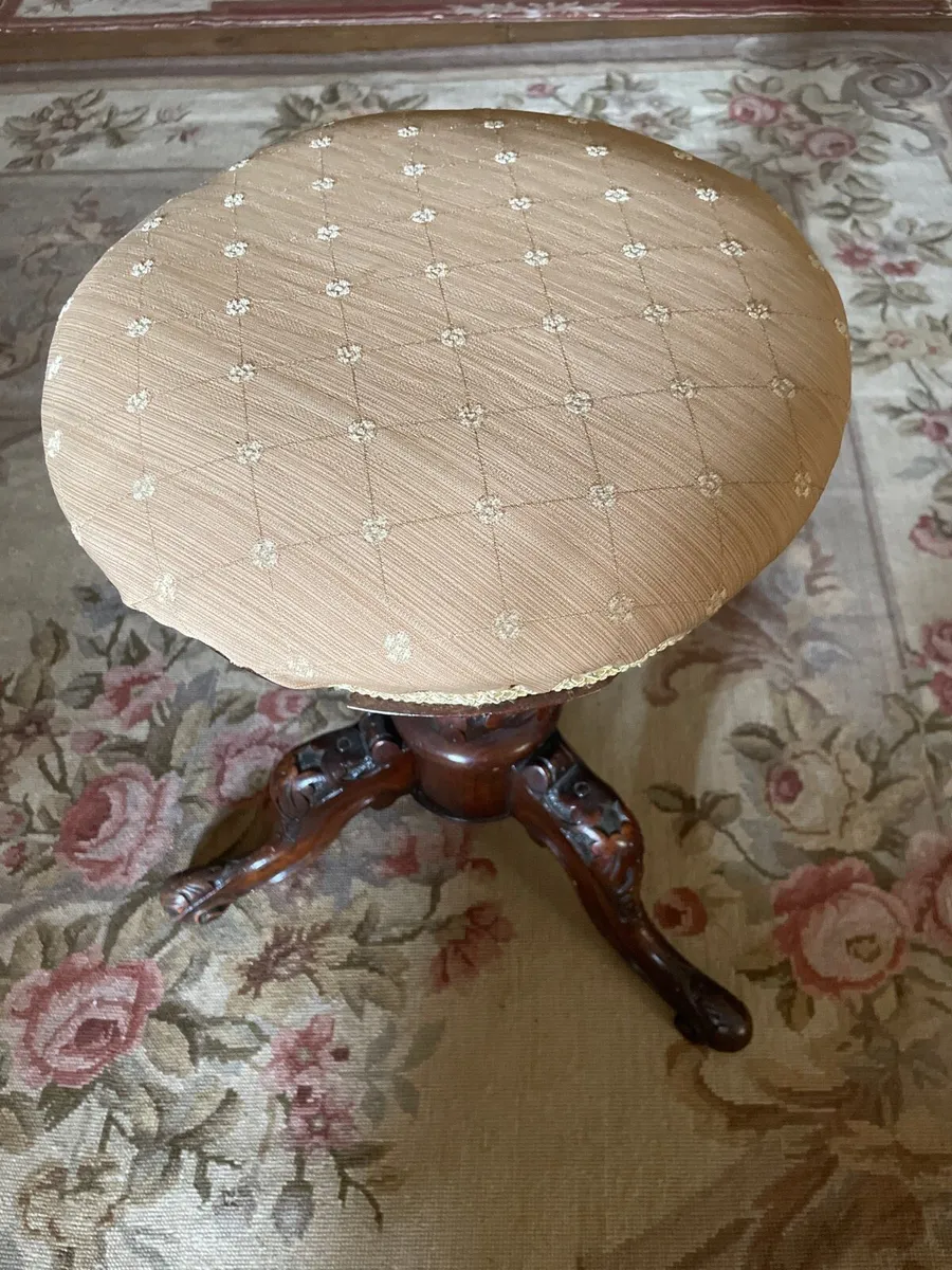 Victorian swivel piano stool - Image 2