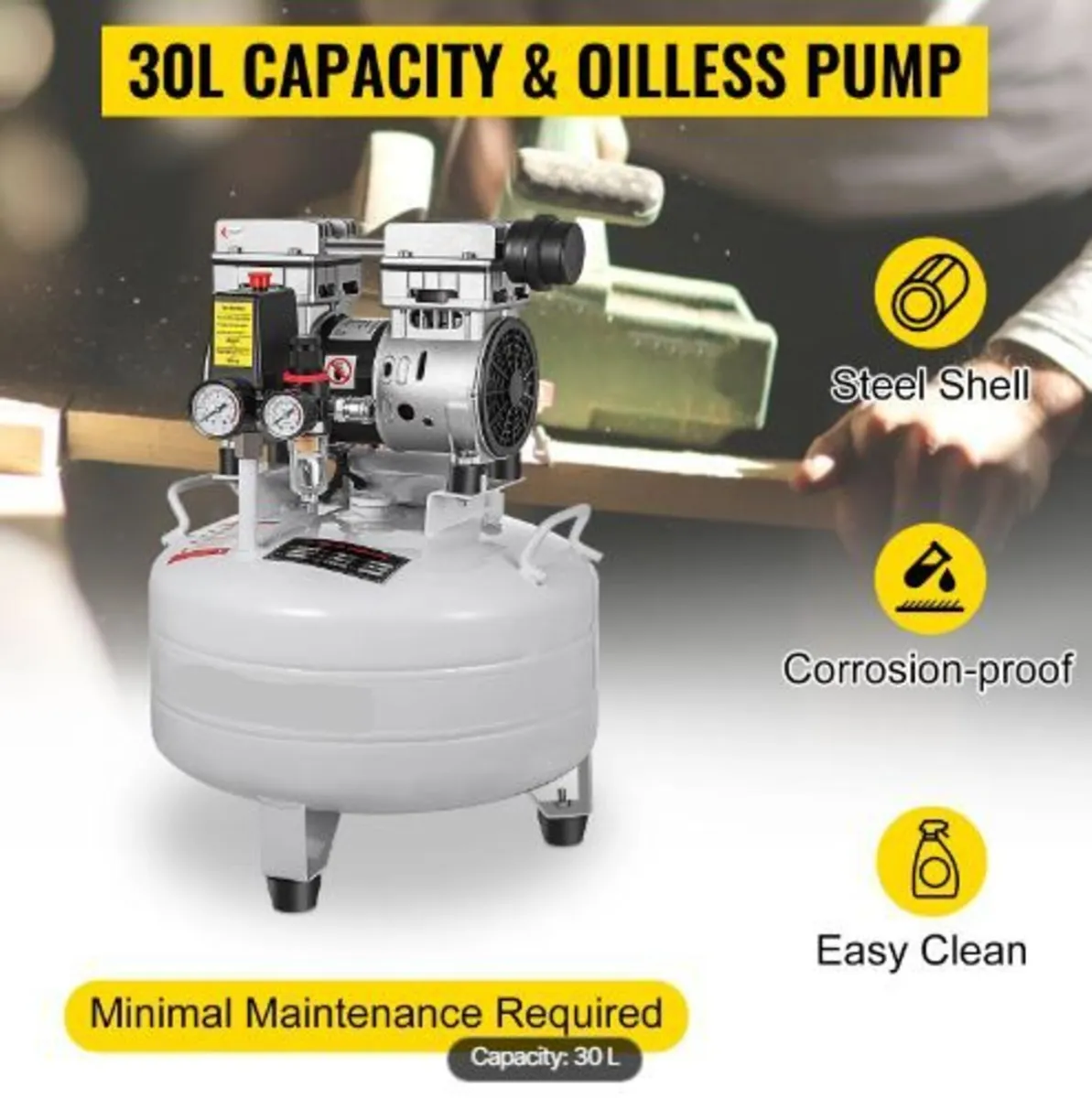 Vertical Air Compressor 6.6 Gallon - Image 2