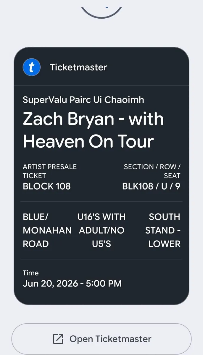 Zach Bryan tickets - Image 1