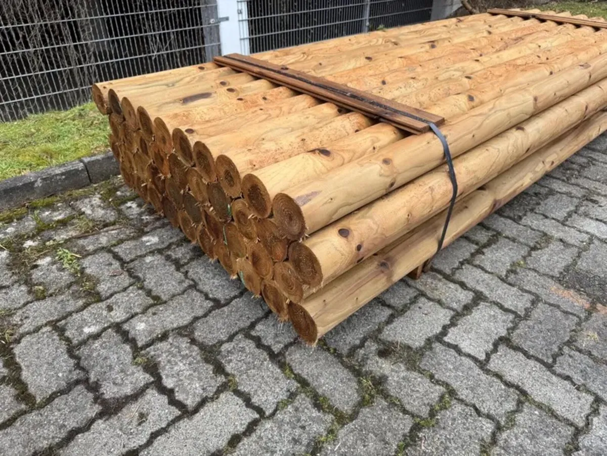 round wood palisades - Image 2