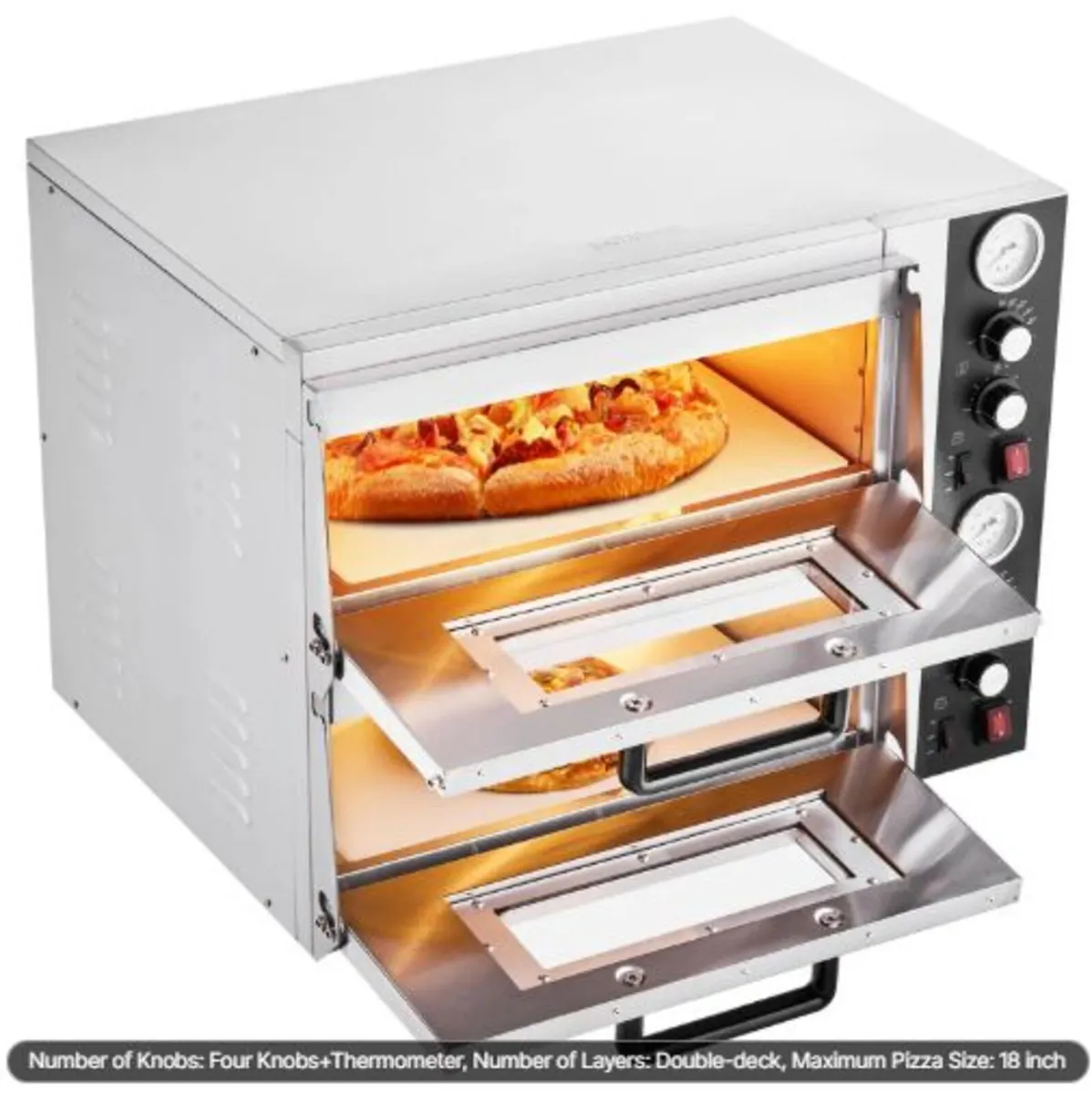 Pizza Oven Electric, 18" Double-Deck Commercial - Image 1