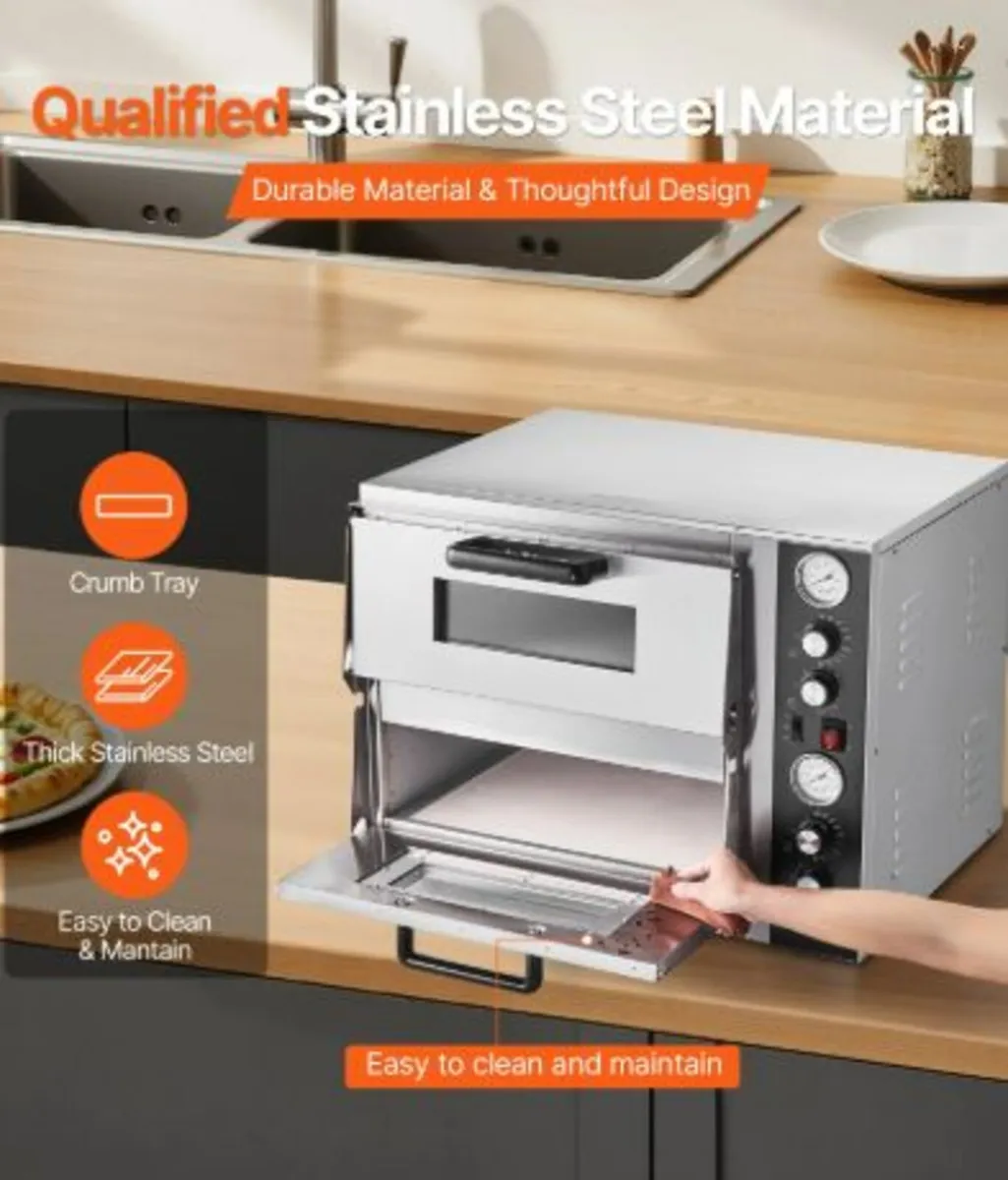 Pizza Oven Electric, 18" Double-Deck Commercial - Image 2