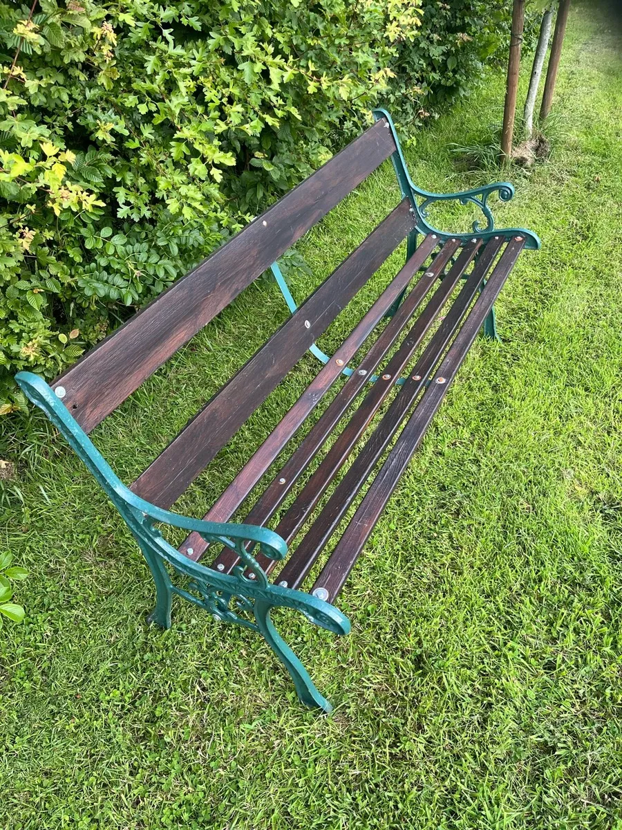 Antique Garden Bench - Image 2
