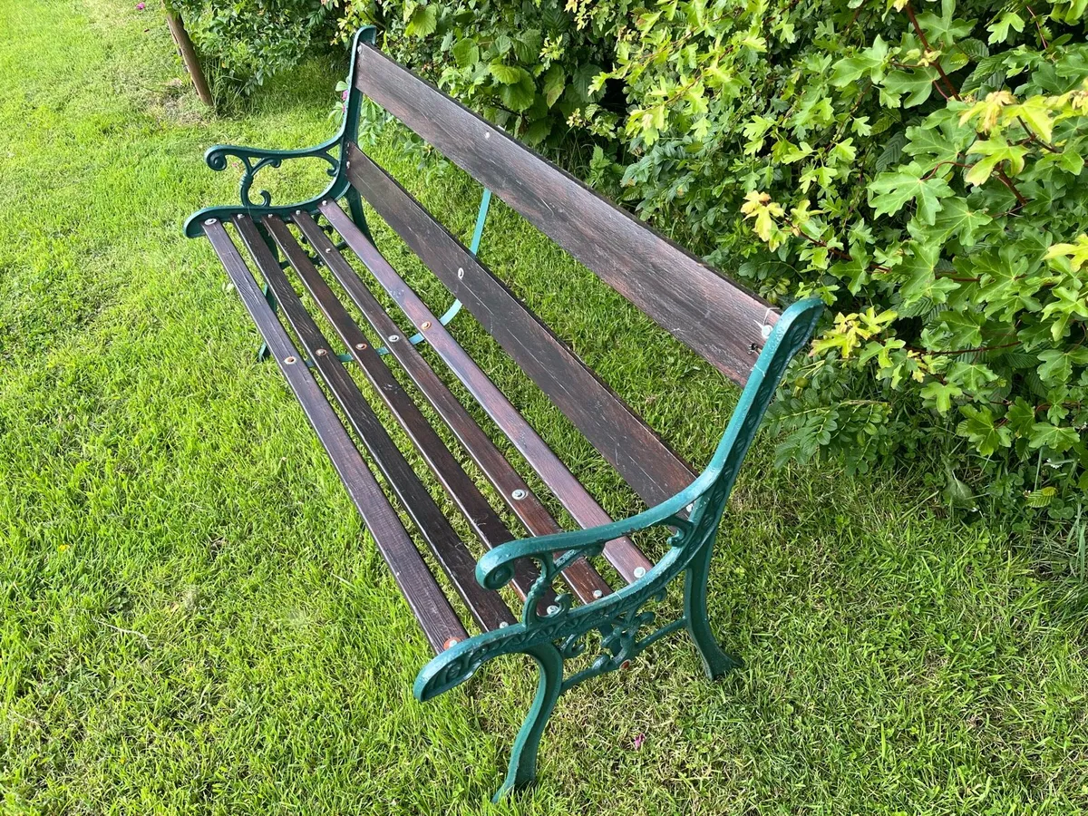Antique Garden Bench - Image 3