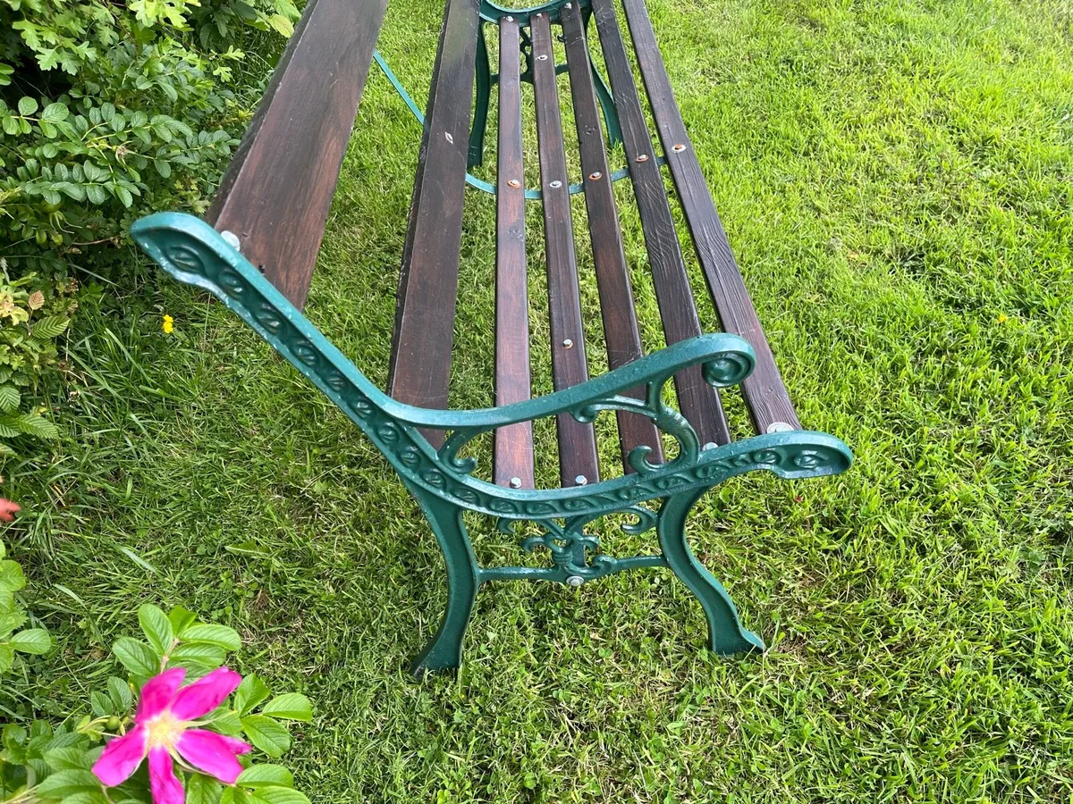 Antique Garden Bench - Image 4