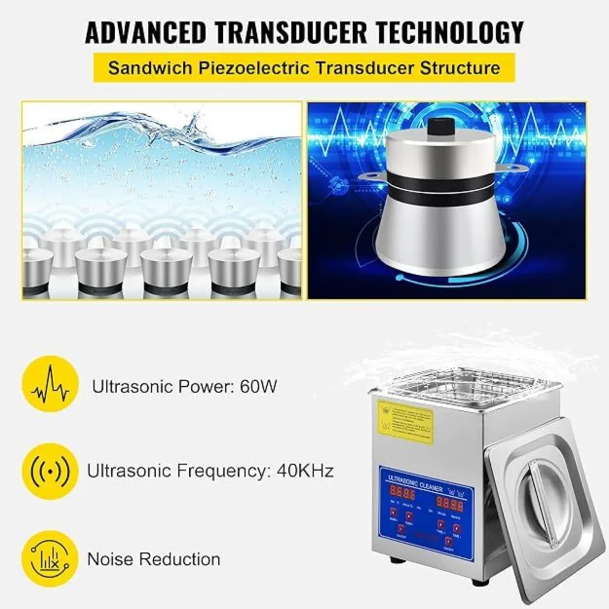 2L Ultrasonic Cleaner Digital Timer Parts Cleaner - Image 4