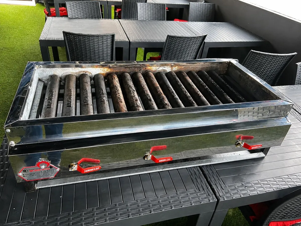 Commercial Kebab  Gas Grill 100cm Stainless Steel - Image 2