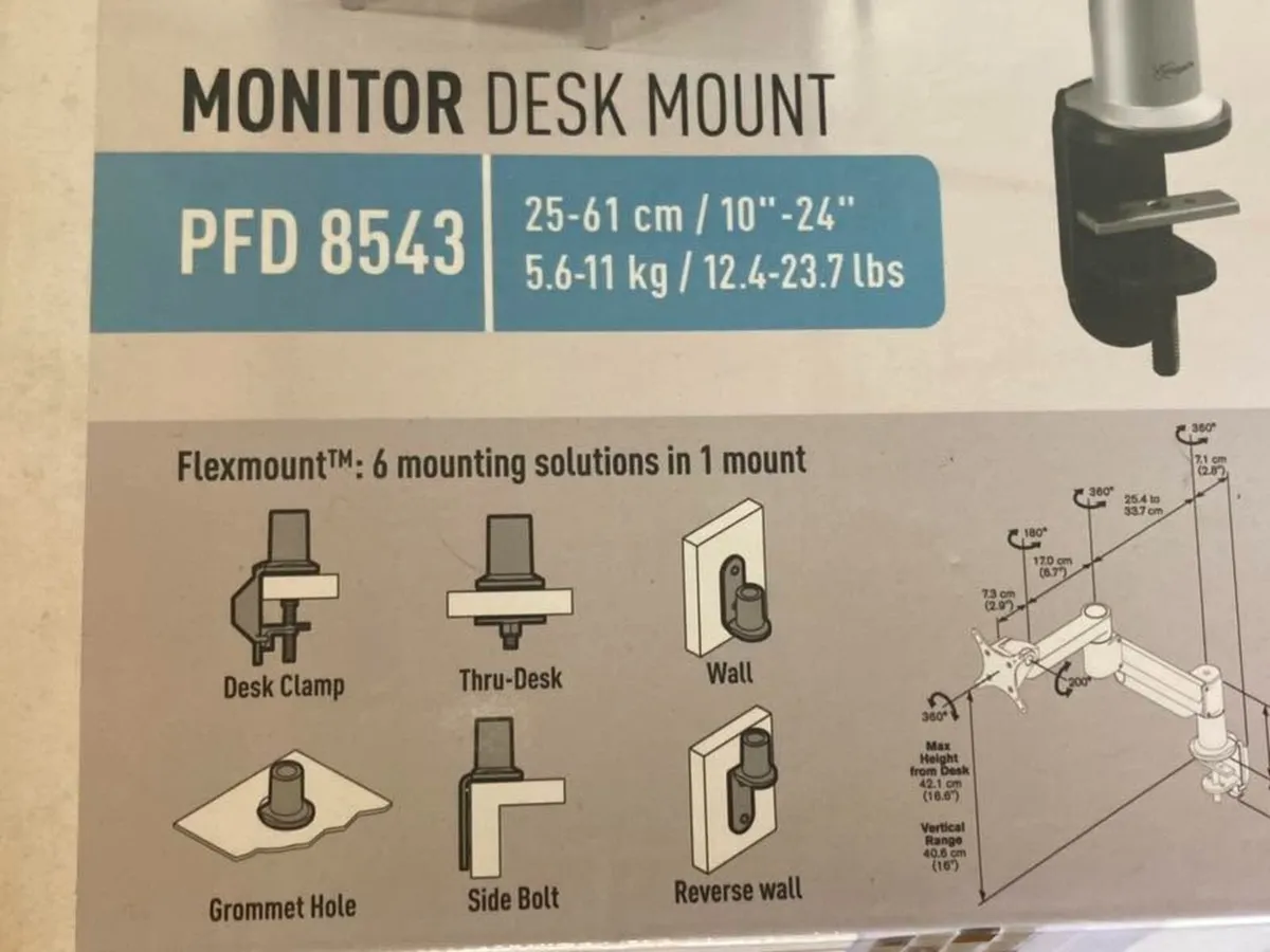 Vogel’s PFD 8543 Monitor Desk Arm - Image 4
