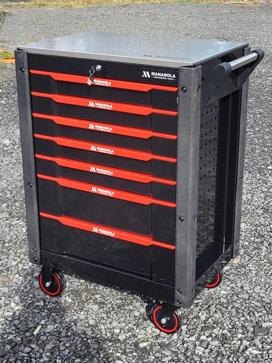 Manarola 7 Drawer Stainless Steel Tool Box - Image 3