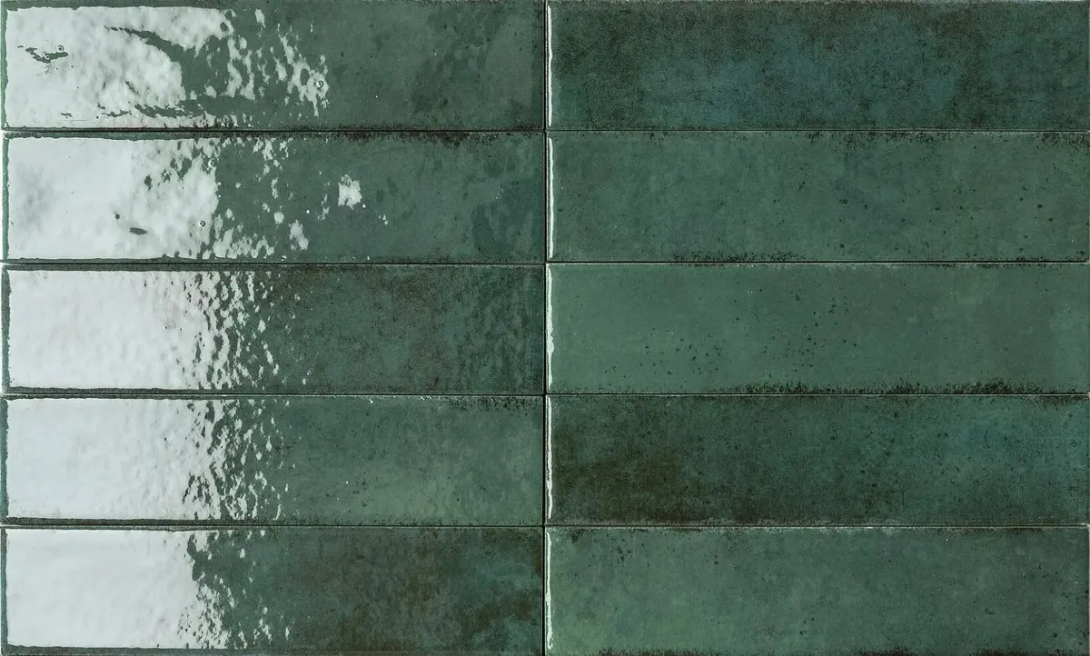 Dark Green Gloss Metro/Subway Tiles - Image 2