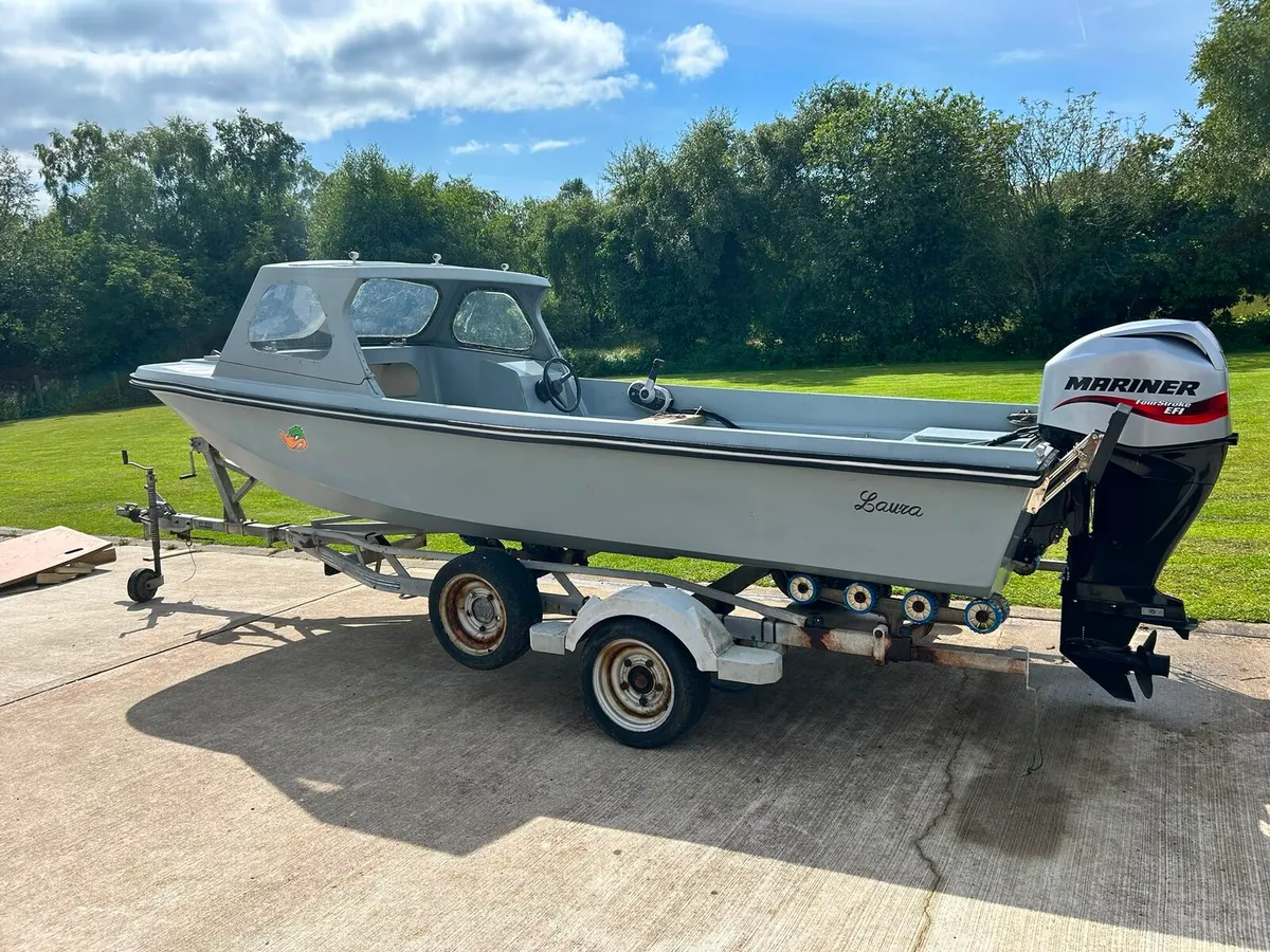 17ft dory boat mariner 60hp and trailer - Image 2