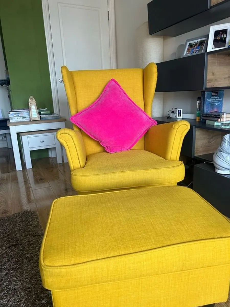 Ikea Armchair and footstool - Image 1