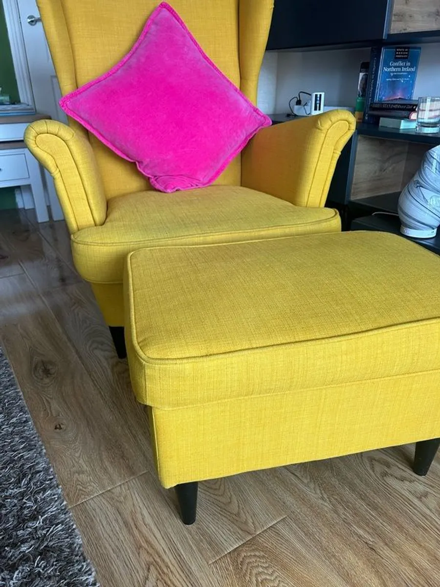 Ikea Armchair and footstool - Image 3
