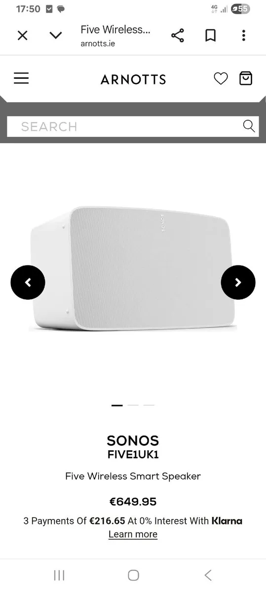 Sonos 5 entertainment speaker  gen 2