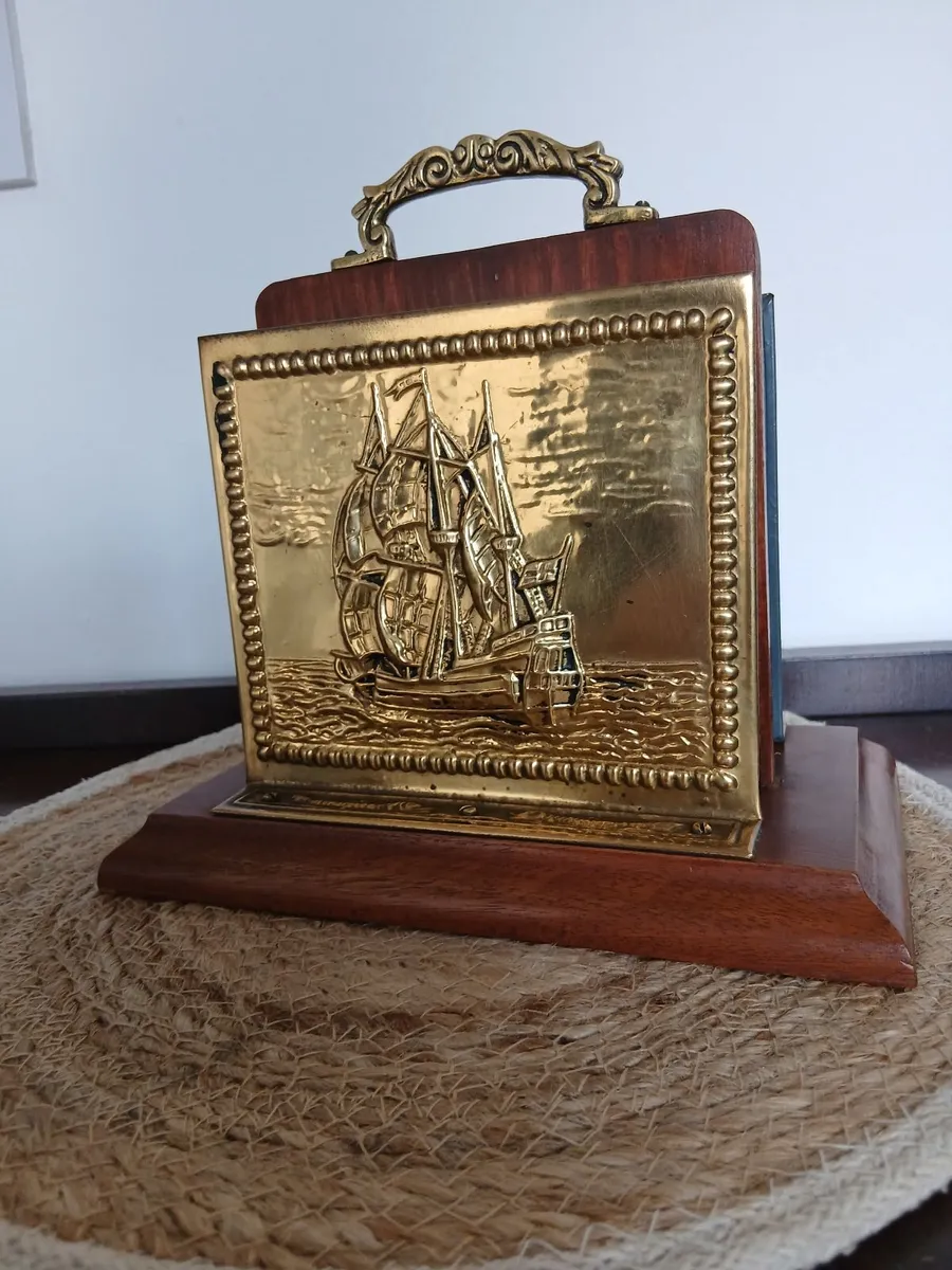 Mid Century Vintage Brass Letter Rack. - Image 1