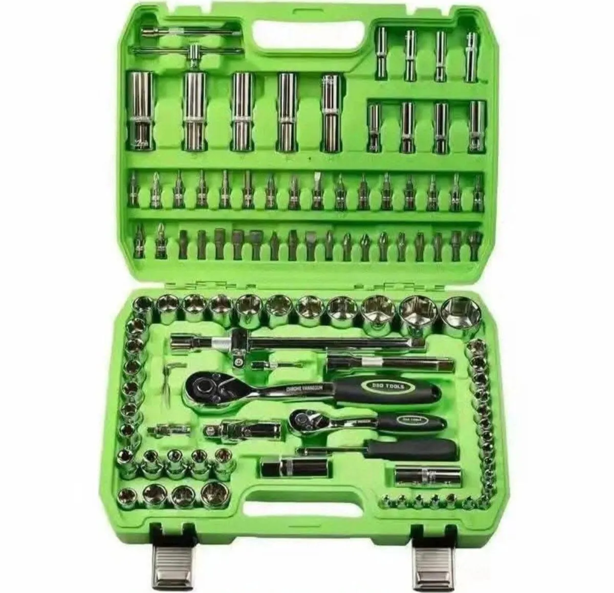 108 Piece 1/4″ & 1/2″ Drive Socket, Ratchet & Bit - Image 2