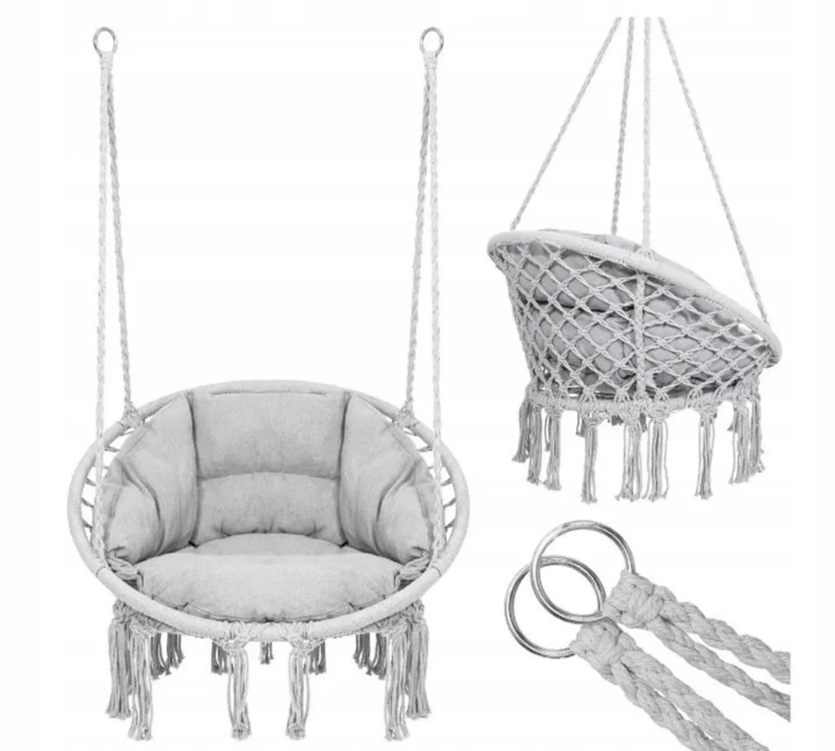 Hanging Swing Chair Stork's Nest for Home Garden - Image 3