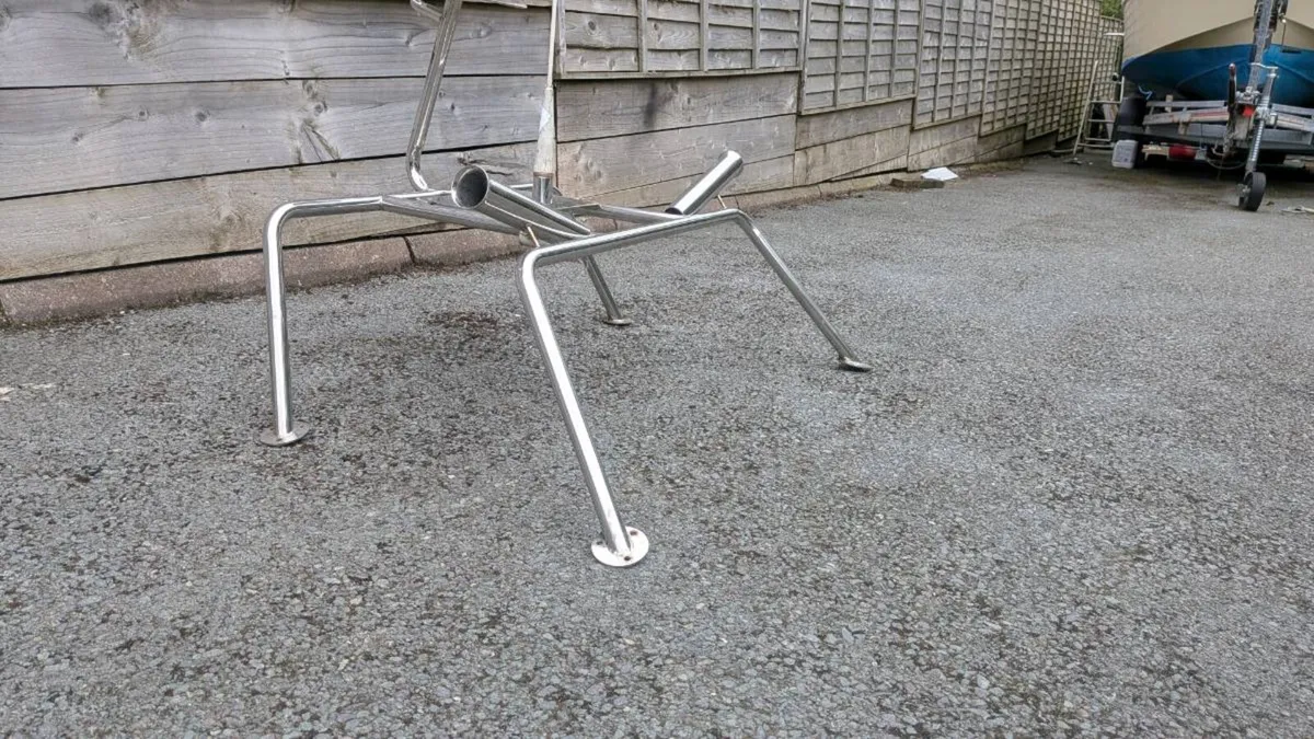 Stainless boat fishing tower with vhf antenna - Image 2