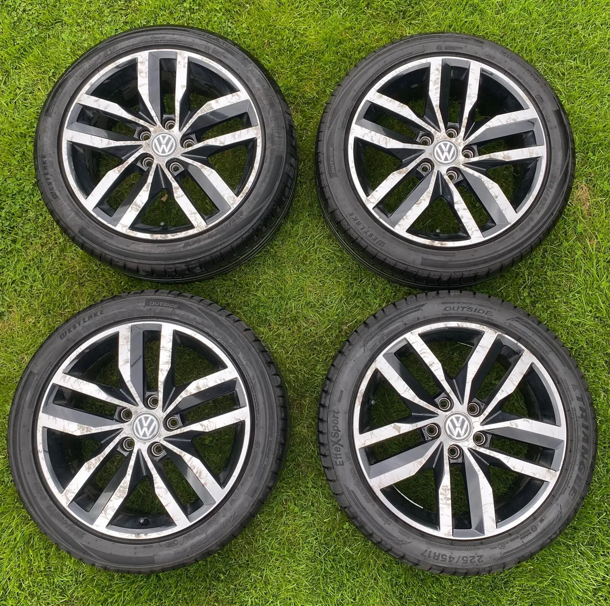17” VW alloys complete with tyres. - Image 1