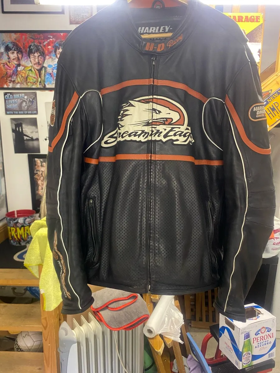 Harley Leather Jacket XXL - Image 1
