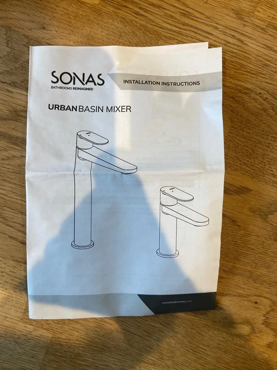 Brand New Sonas Urban Brushed Gold Basin Mixer Tap - Image 3