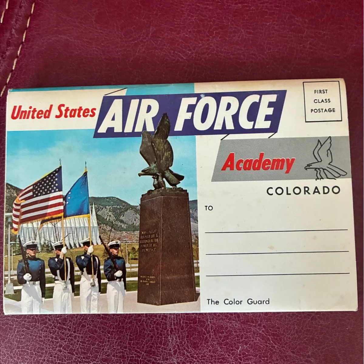 Vintage US Air Force Academy Souvenir Postcard - Image 1
