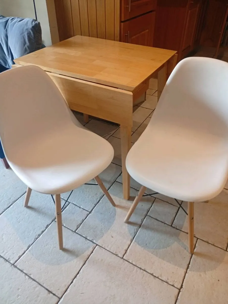 Dining table and 2 Chairs - Image 1