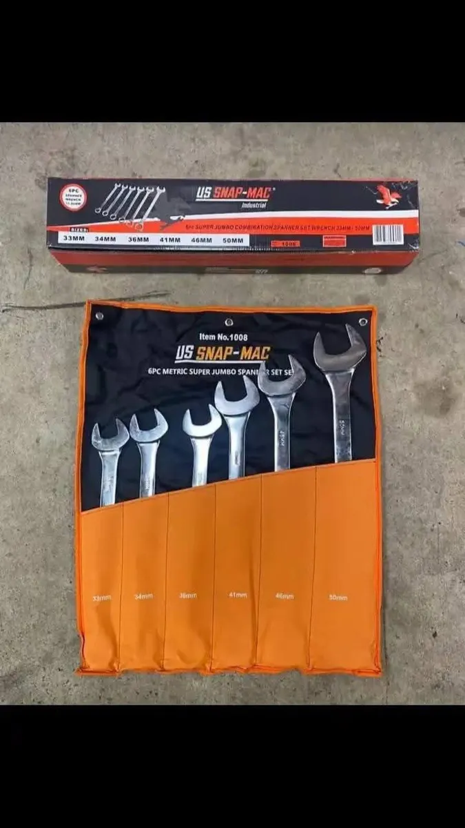 6PC Jumbo Combination Spanner Set 33mm–50mm