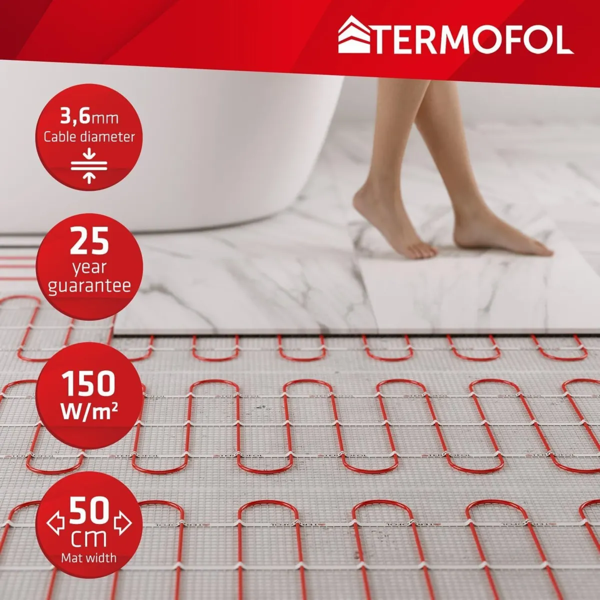 Electric Heating Underfloor Bathroom Kitchen Tiles - Image 4