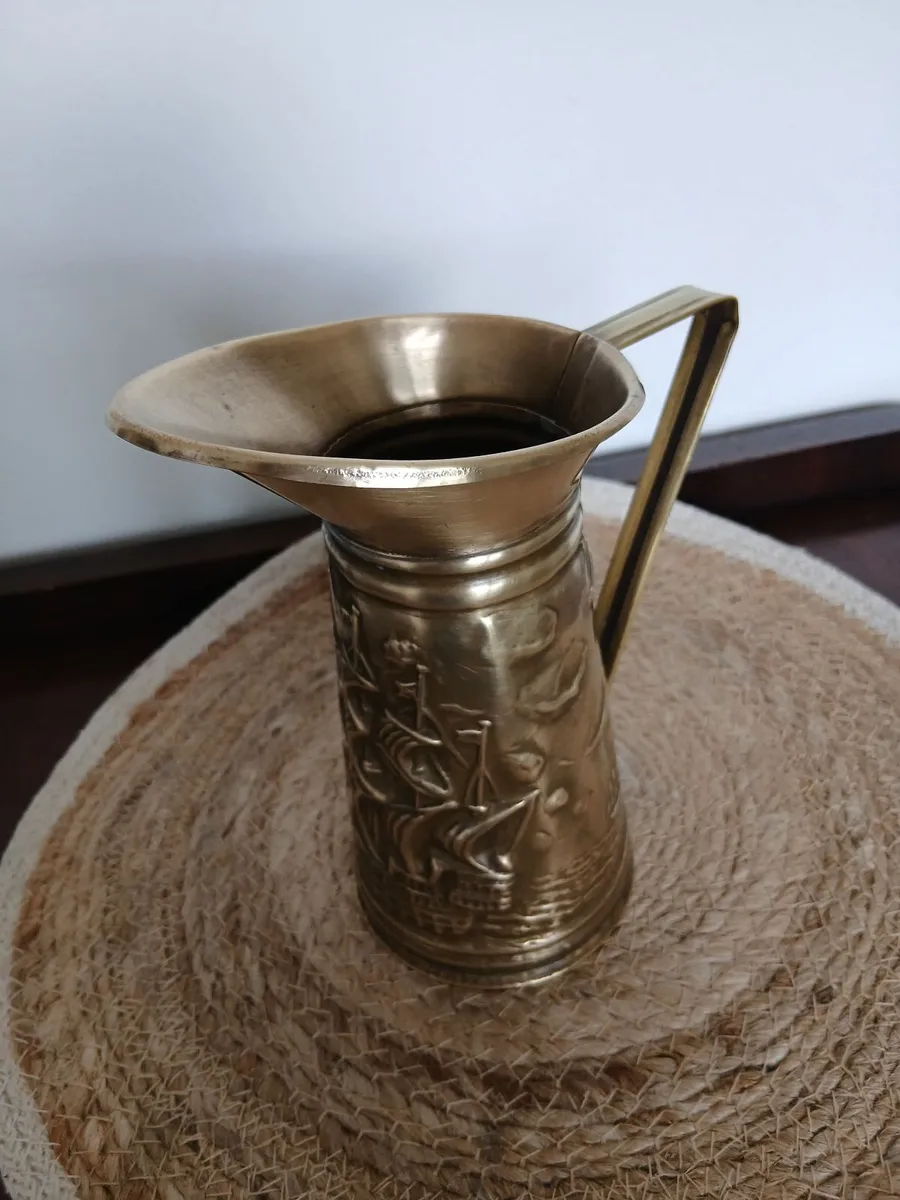 Mid Century Vintage Brass Jug . - Image 3