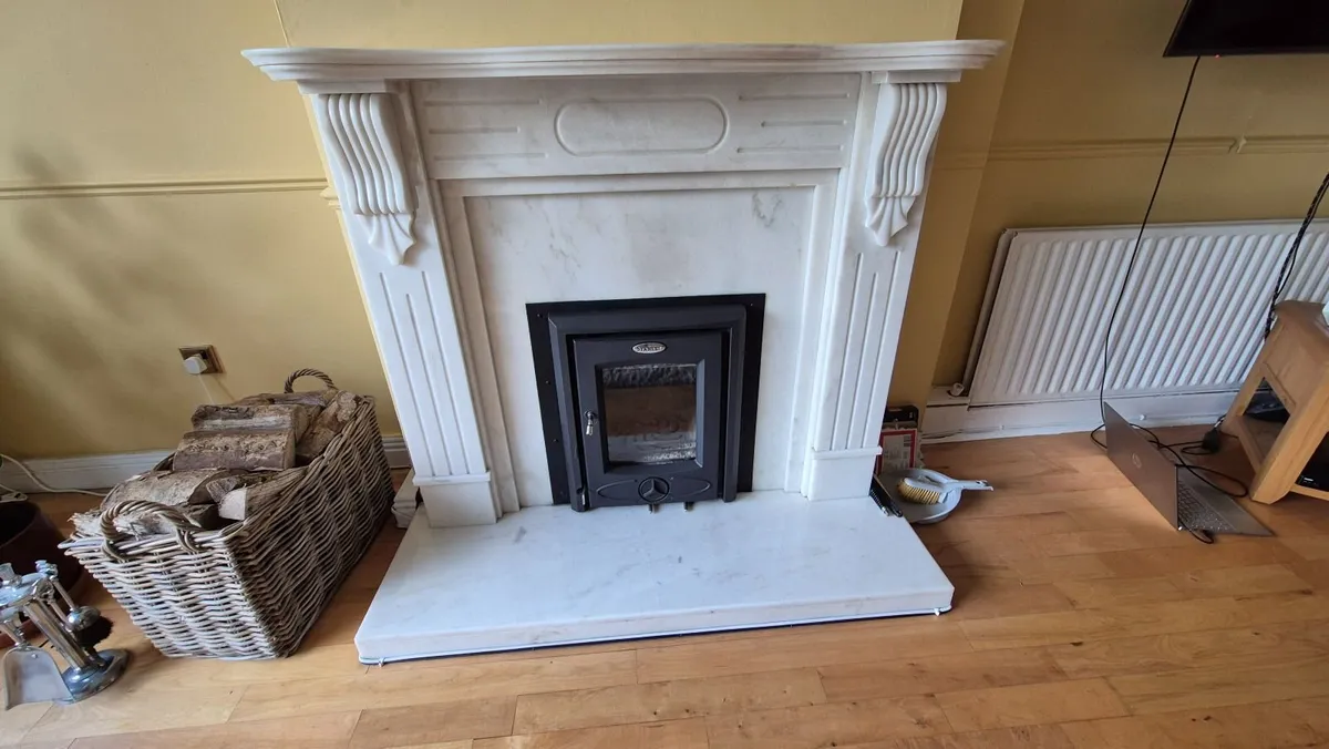 Fireplace White Marble - Image 3