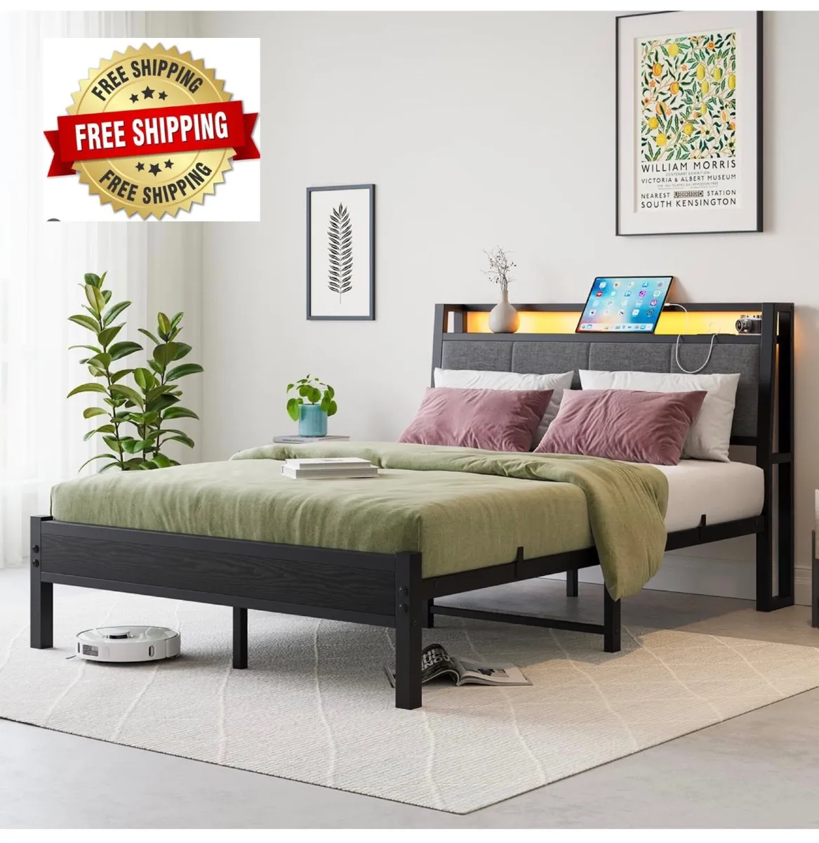 Double Bed Frame, 4FT6 Bed Frame Ergonomics Double - Image 1